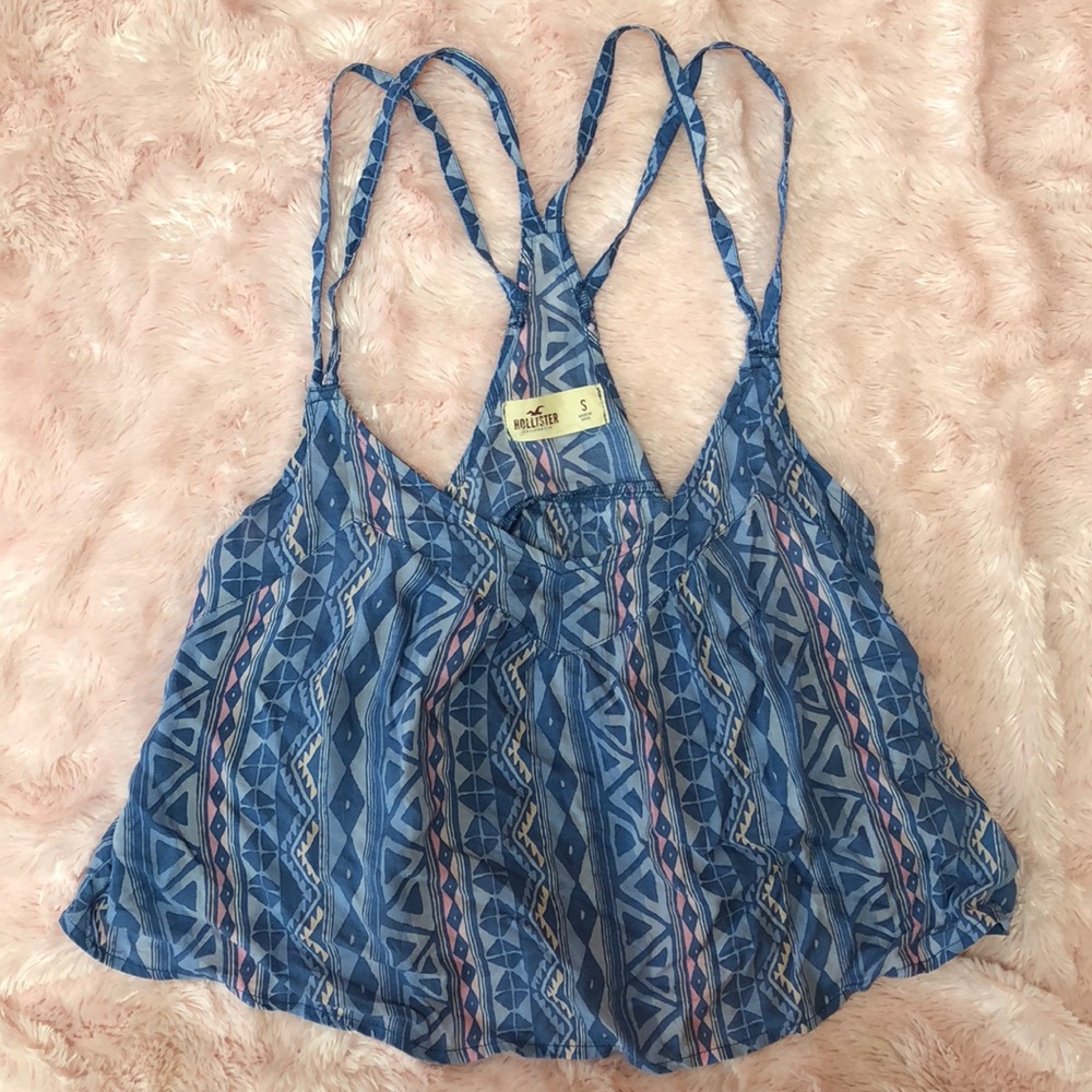 Blue Aztec Print Tank Top